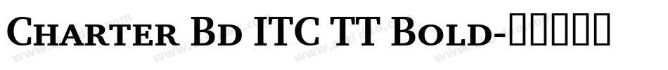 Charter Bd ITC TT Bold字体转换